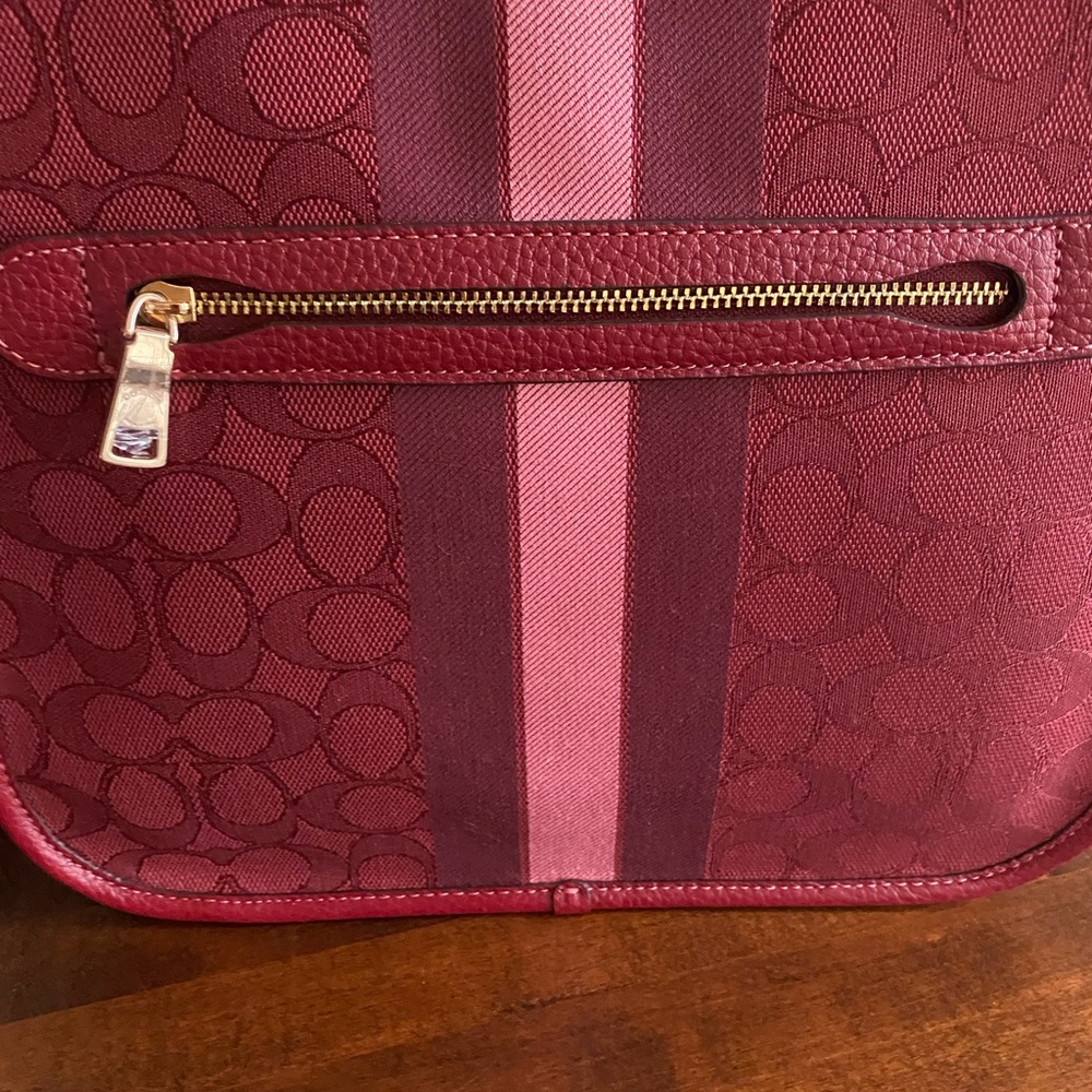 Coach Dempsey File Bag Signature Red Crossbody Bag NWT - Picture 6 of 13